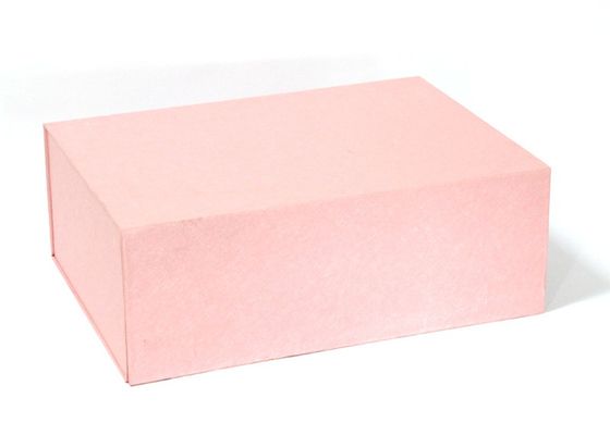 Różowe prostokątne składane pudełka na prezenty z recyklingu